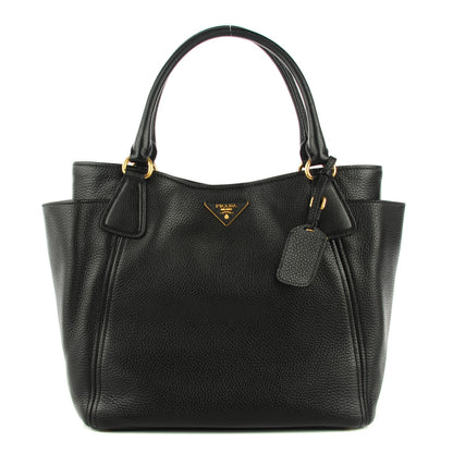 Prada Vitello Daino Double Pocket Hobo Nero Black 1 of 10