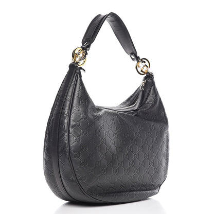 Gucci Guccissima Medium GG Twins Hobo Black 3 of 10