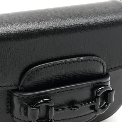 Gucci Azalea Calfskin Web Monochrome Horsebit 1955 Wallet On Strap Black 11 of 11