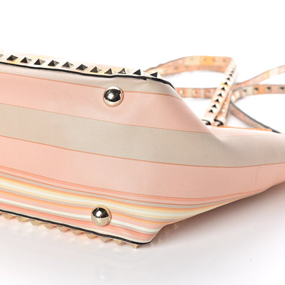 Valentino Garavani Vitello Native Couture 1975 Medium Rockstud Tote Mandarin Sorbet 9 of 9