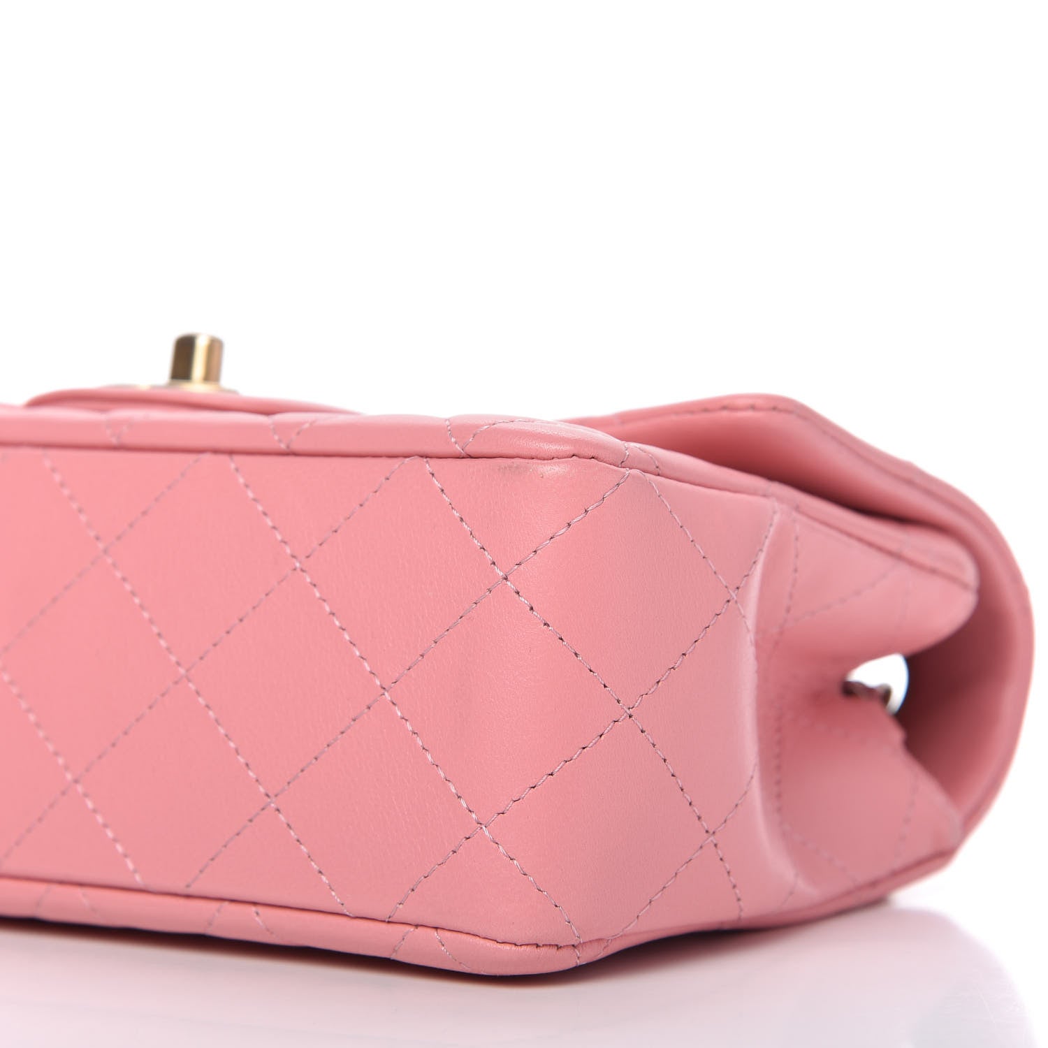 Chanel Lambskin Quilted Mini Rectangular Flap Pink 7 of 10
