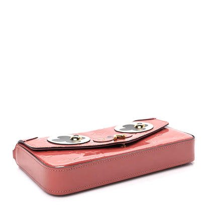 Louis Vuitton Vernis Valentine Dog Pochette Felicie Chain Wallet Pink 5 of 8