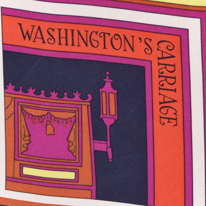 Hermes Silk Washingtons Carriage Scarf 90 Fuchsia Rose Vif 3 of 5