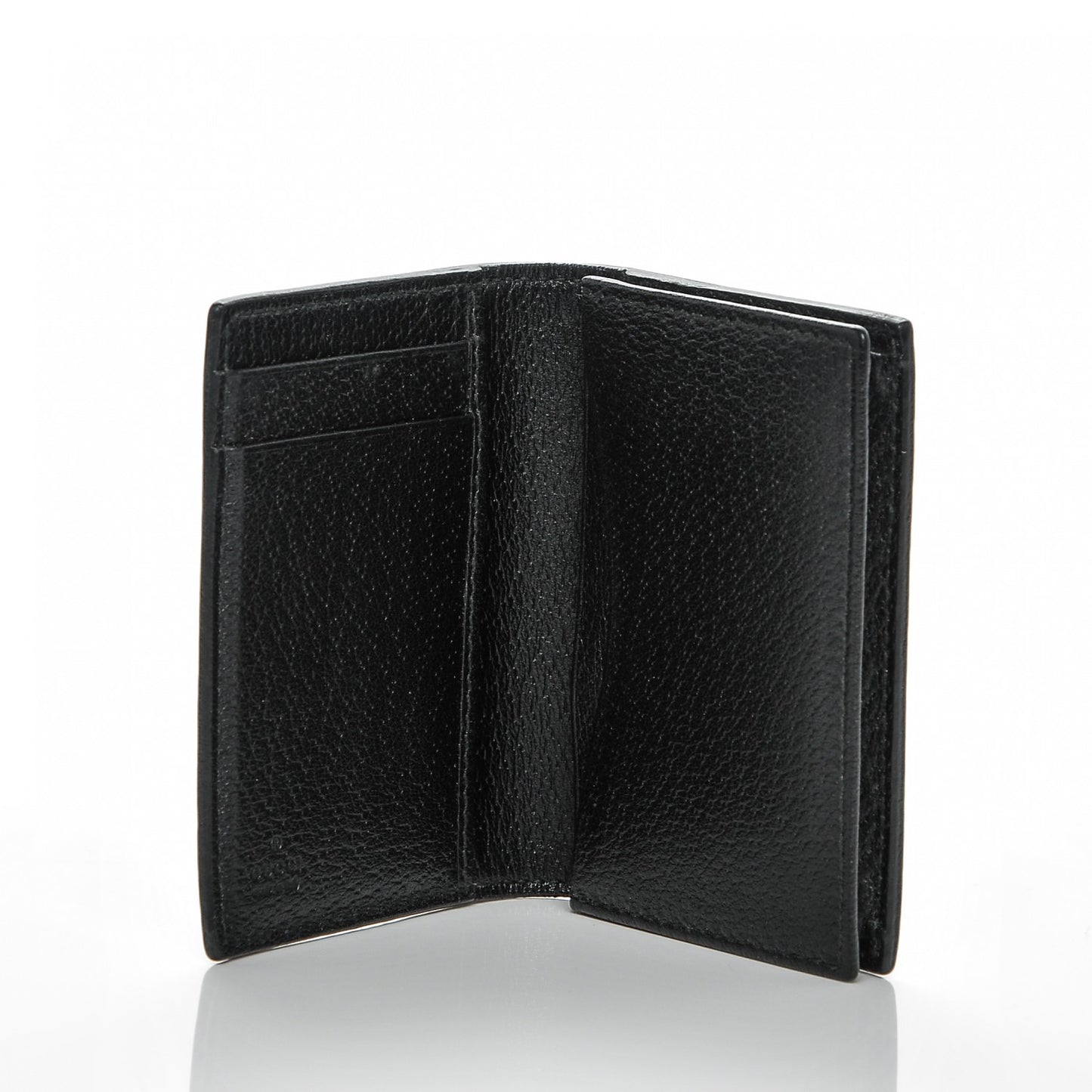 Calfskin Boar Effect GG Marmont Card Case Black