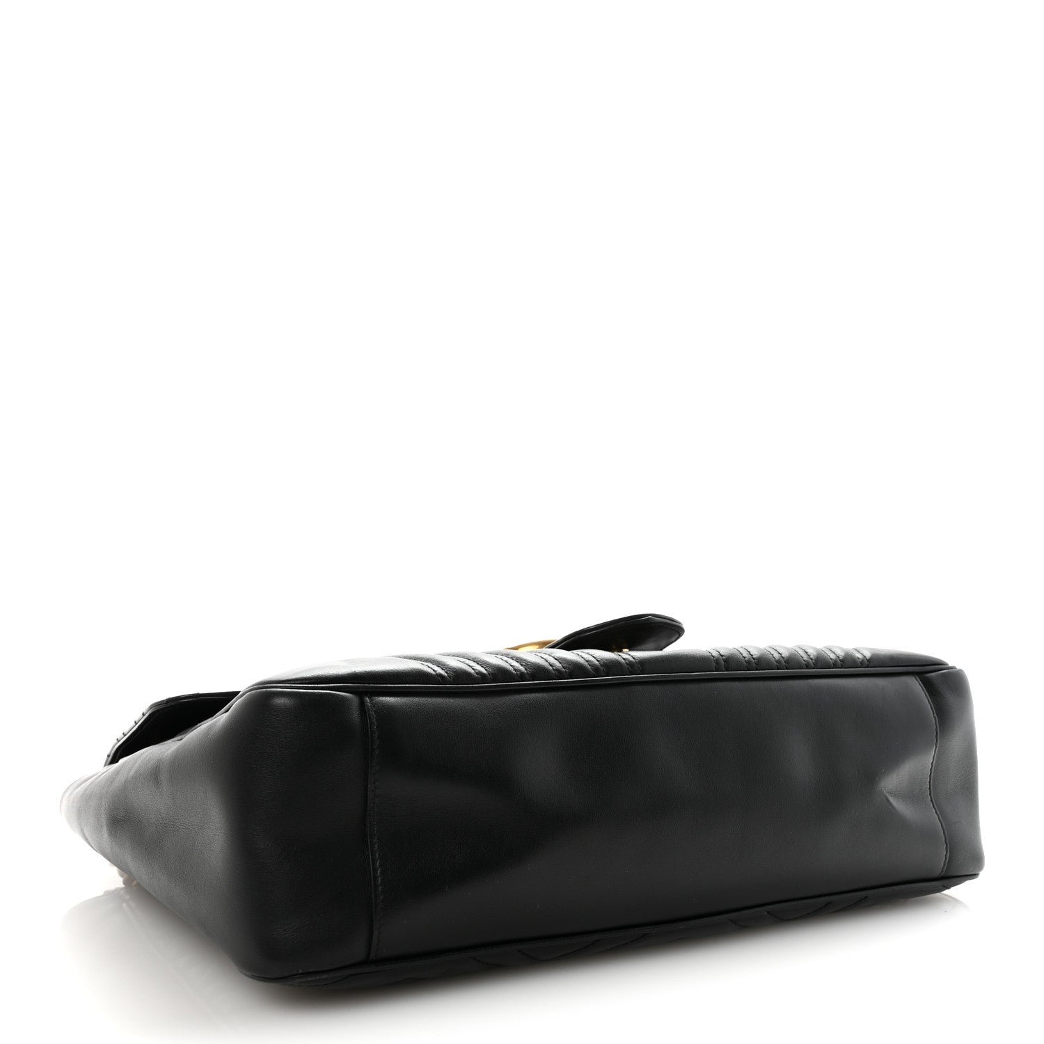 Gucci Calfskin Matelasse Large GG Marmont Shoulder Bag Black 4 of 10