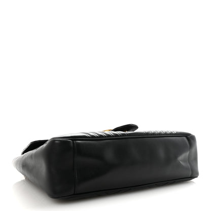 Gucci Calfskin Matelasse Large GG Marmont Shoulder Bag Black 4 of 10
