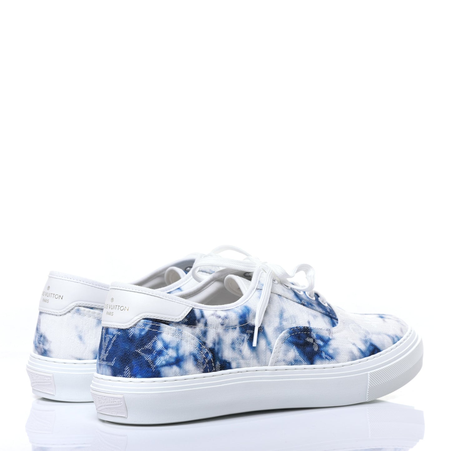Denim Monogram Trocadero Tie Dye Sneakers 9 Marine