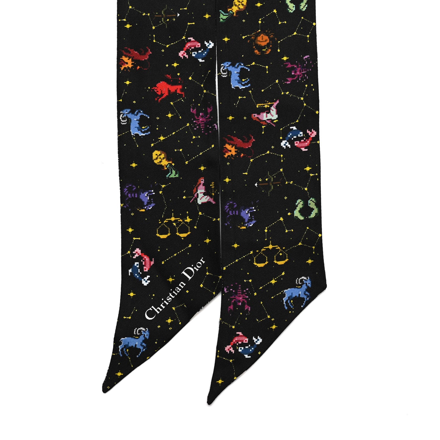 Silk Toile De Jouy Mitzah Scarf Black