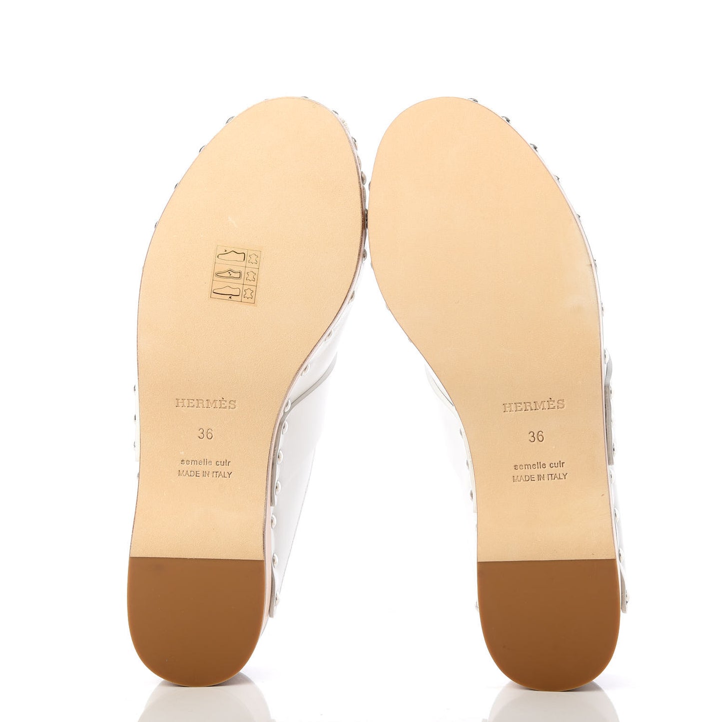 Smooth Calfskin Calya Mule 36 White