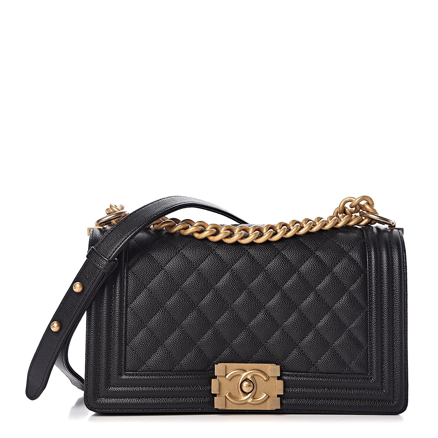 Chanel Caviar Quilted Medium Boy Flap Black 1 of 10