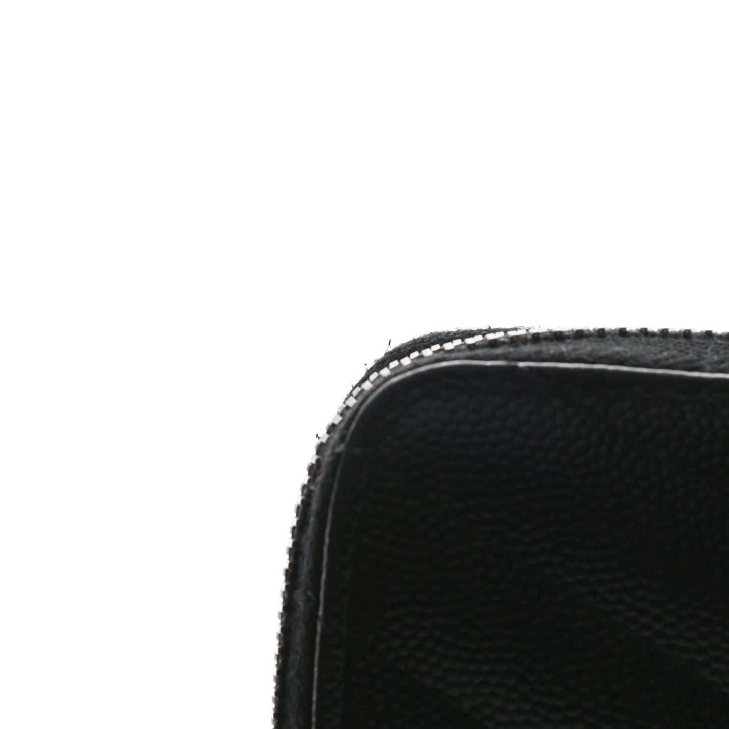 Grain De Poudre Matelasse Chevron Monogram Zip Around Wallet Black