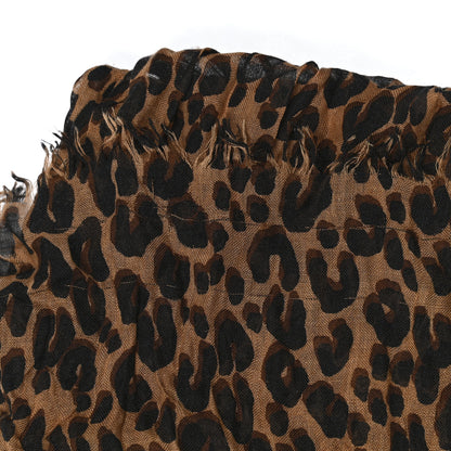 Louis Vuitton Cashmere Silk Leopard Etole Stole Marron 6 of 7