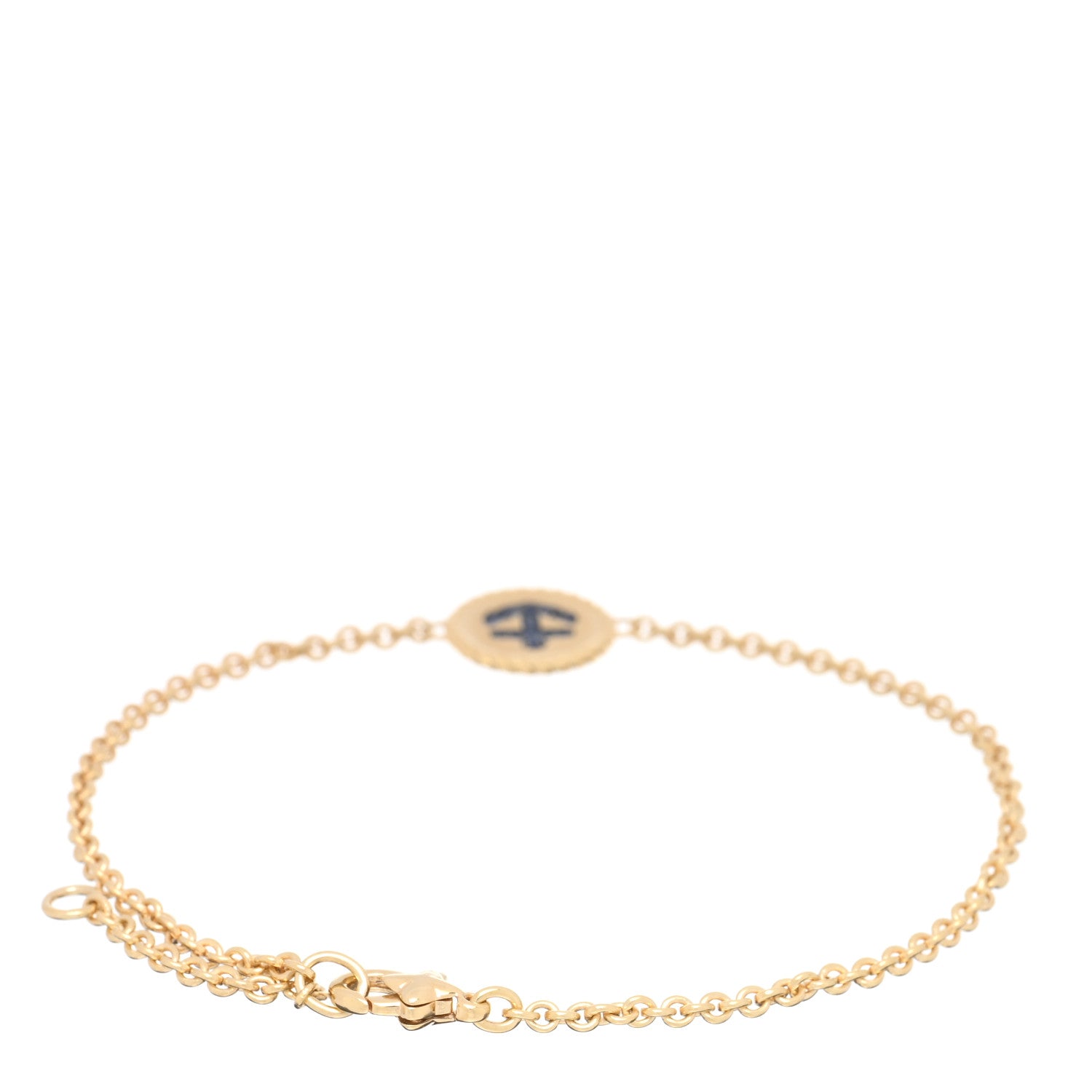 David Yurman 18K Yellow Gold Blue Sapphire Cable Collectibles Anchor Bracelet 2 of 3
