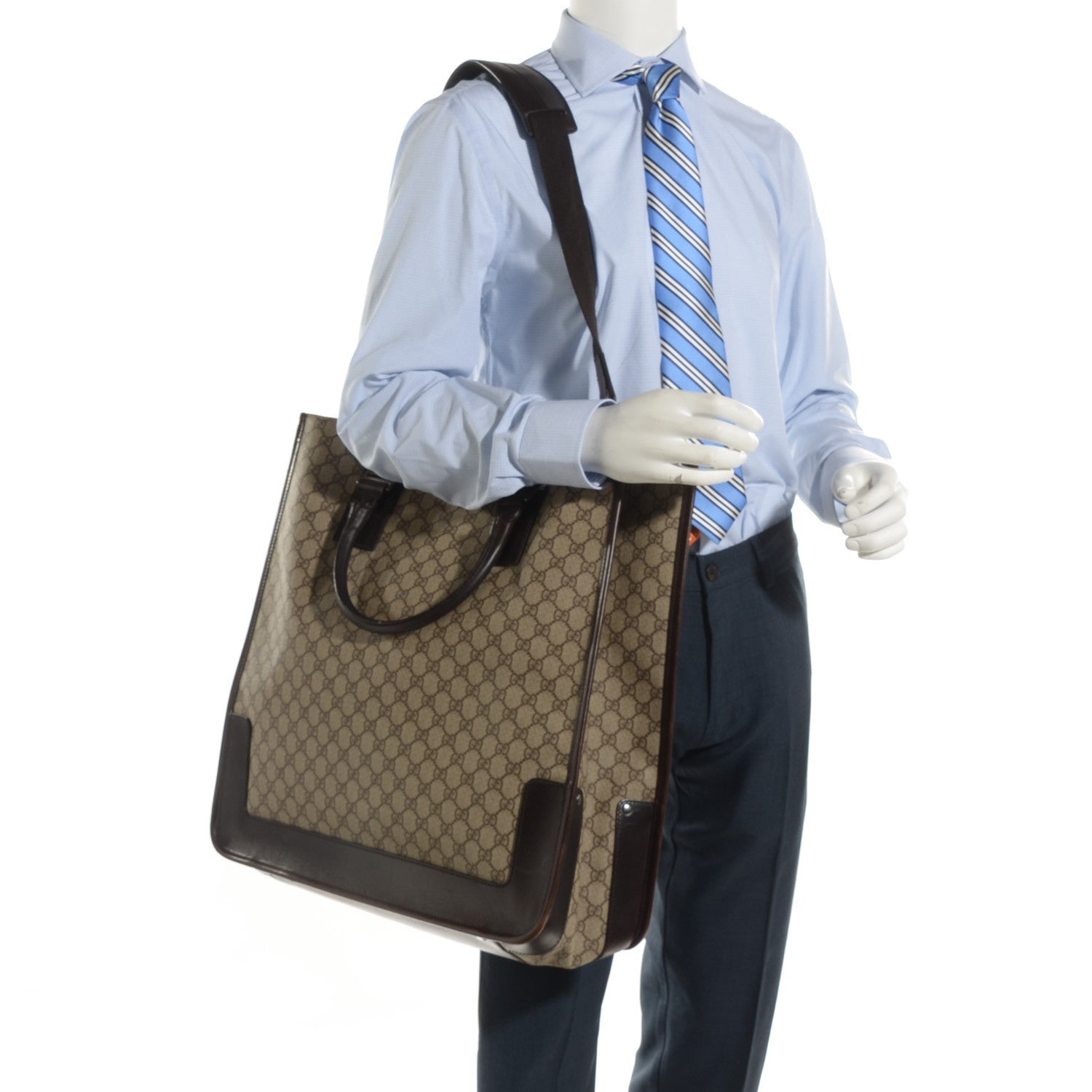 Gucci GG Plus Monogram Large Vertical Tote Dark Brown 2 of 14