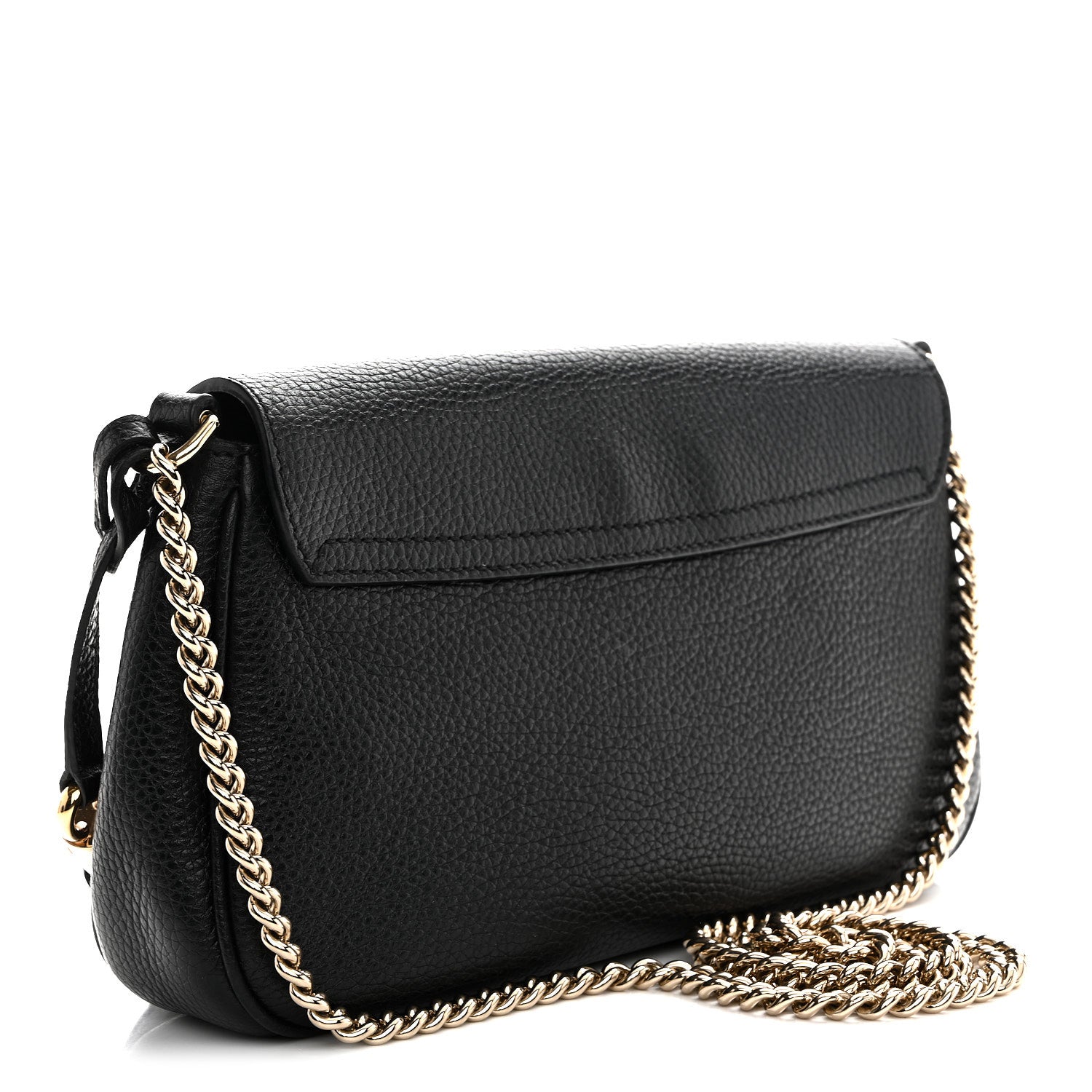 Gucci Pebbled Calfskin Medium Soho Flap Crossbody Black 3 of 12