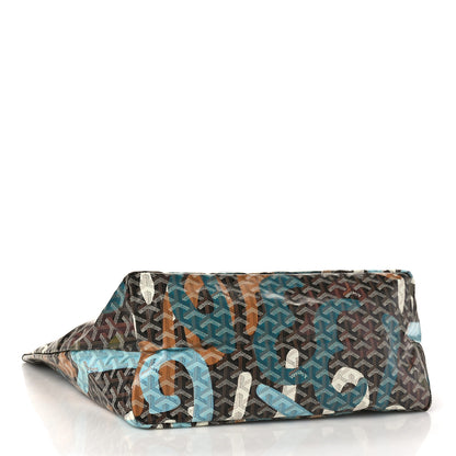 Goyard Goyardine Saint Louis Lettres Camouflage GM Black Blue 5 of 8