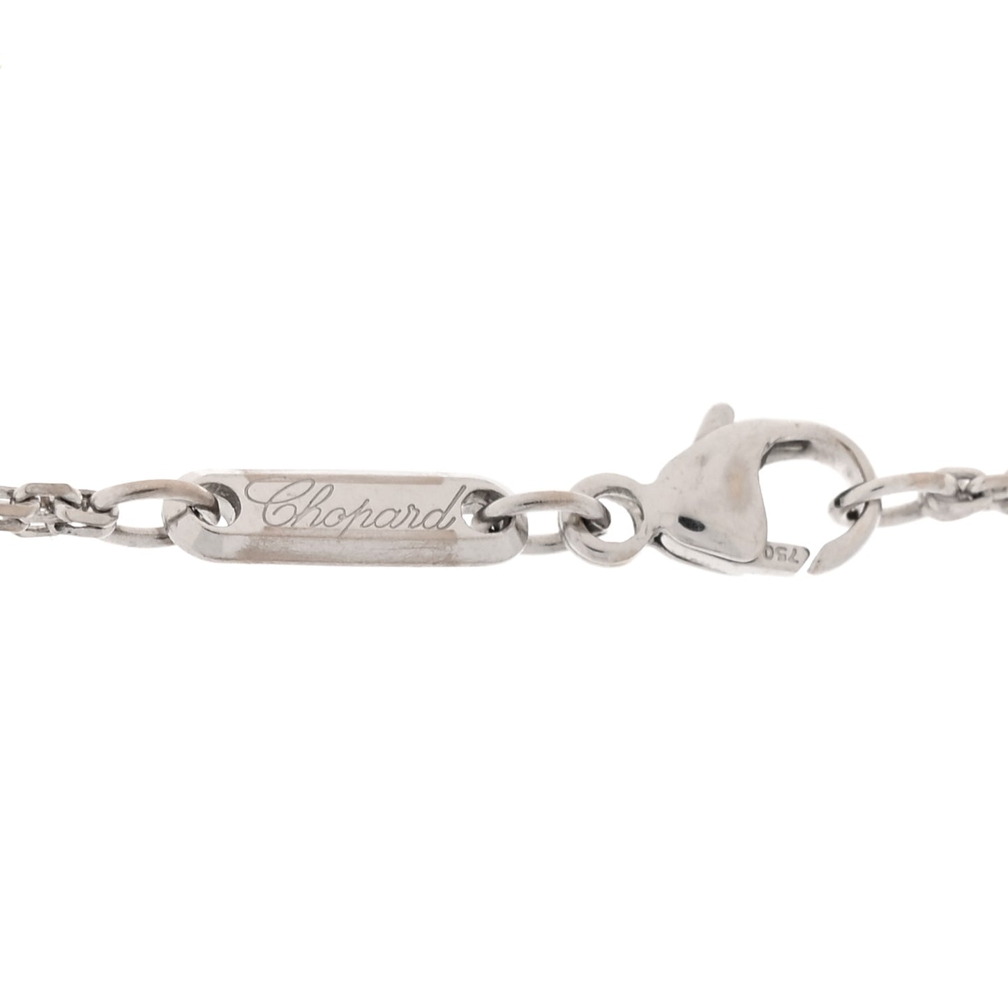 18K White Gold Diamond Happy Spirit Three-Ring Pendant Necklace