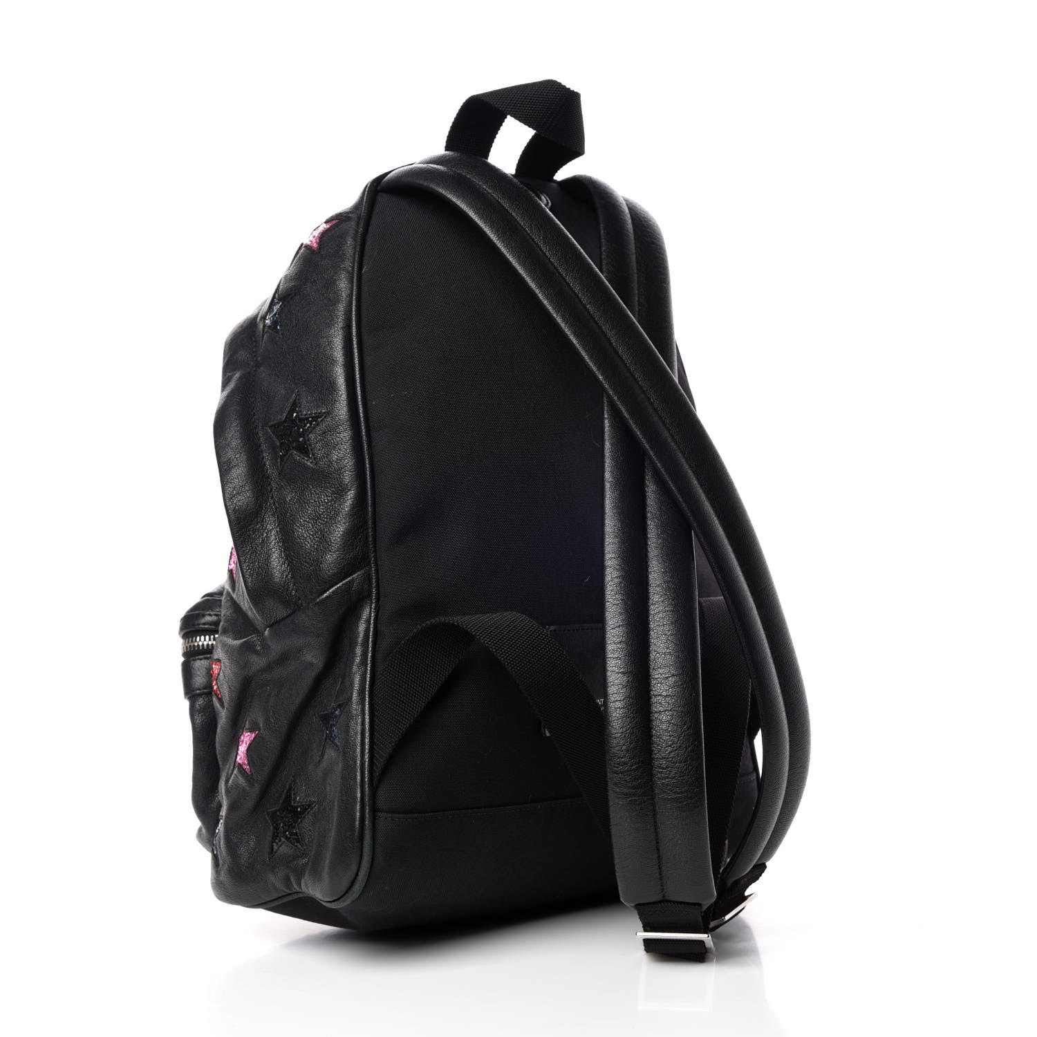 Saint Laurent Lambskin Star Applique Mini City California Backpack Black 3 of 11