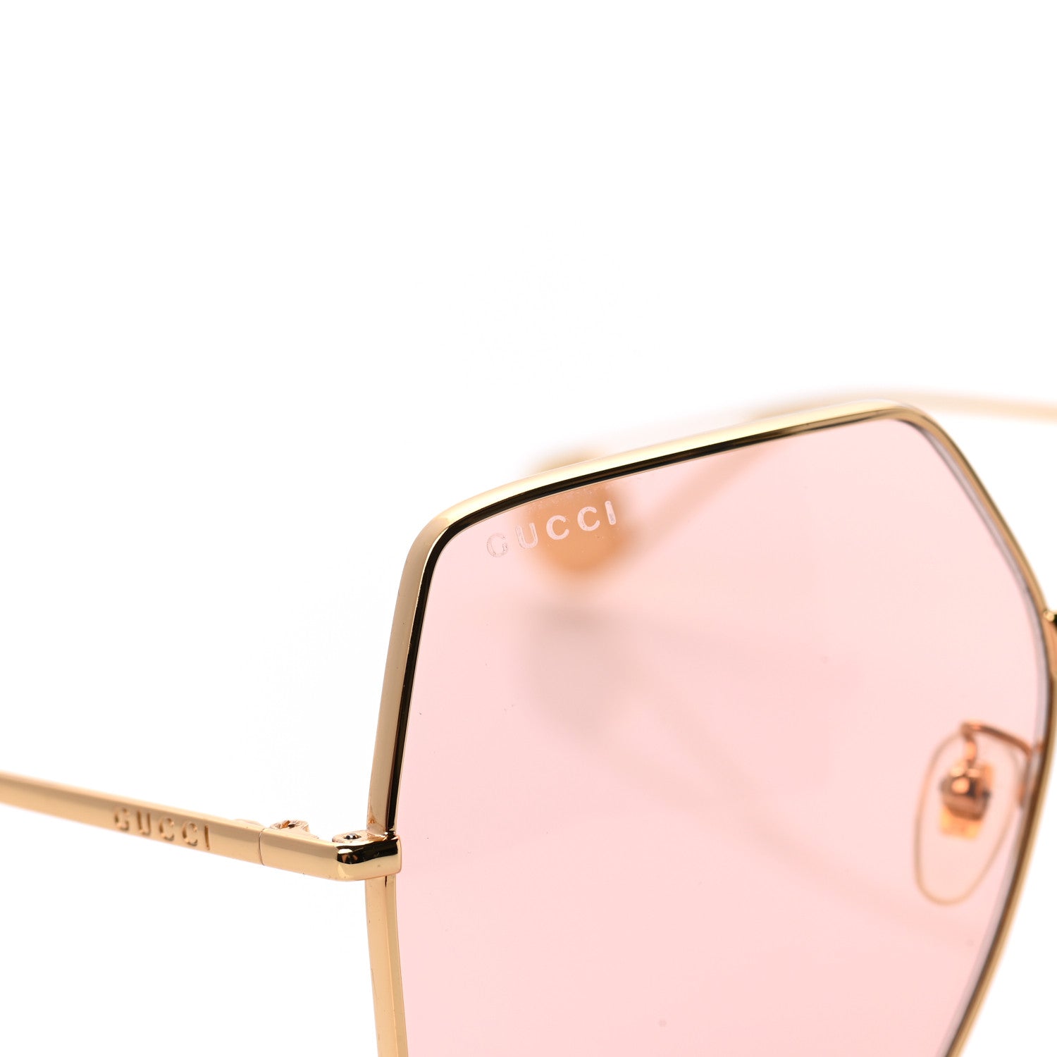 Gucci Square Frame GG0536S Sunglasses Gold 9 of 11