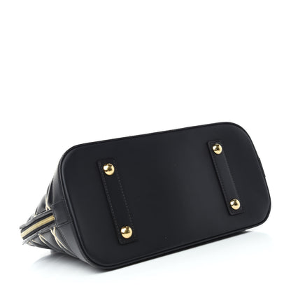 Louis Vuitton Lambskin Malletage Alma PM Black 4 of 11