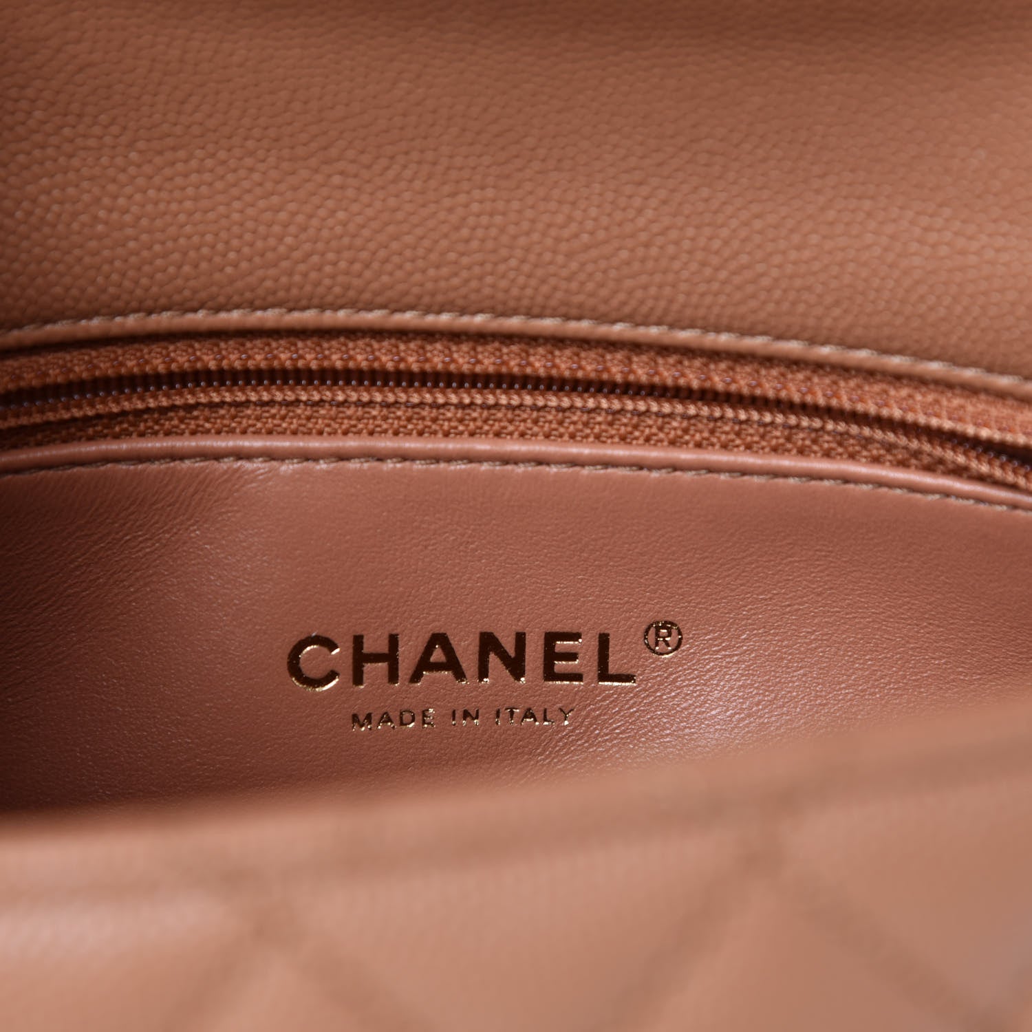 Chanel Caviar Quilted Lizard Embossed Mini Coco Handle Flap Brown 8 of 11