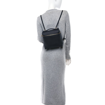 Loro Piana Grained Calfskin L23.5 Extra Pocket Backpack Navy Blue 2 of 9