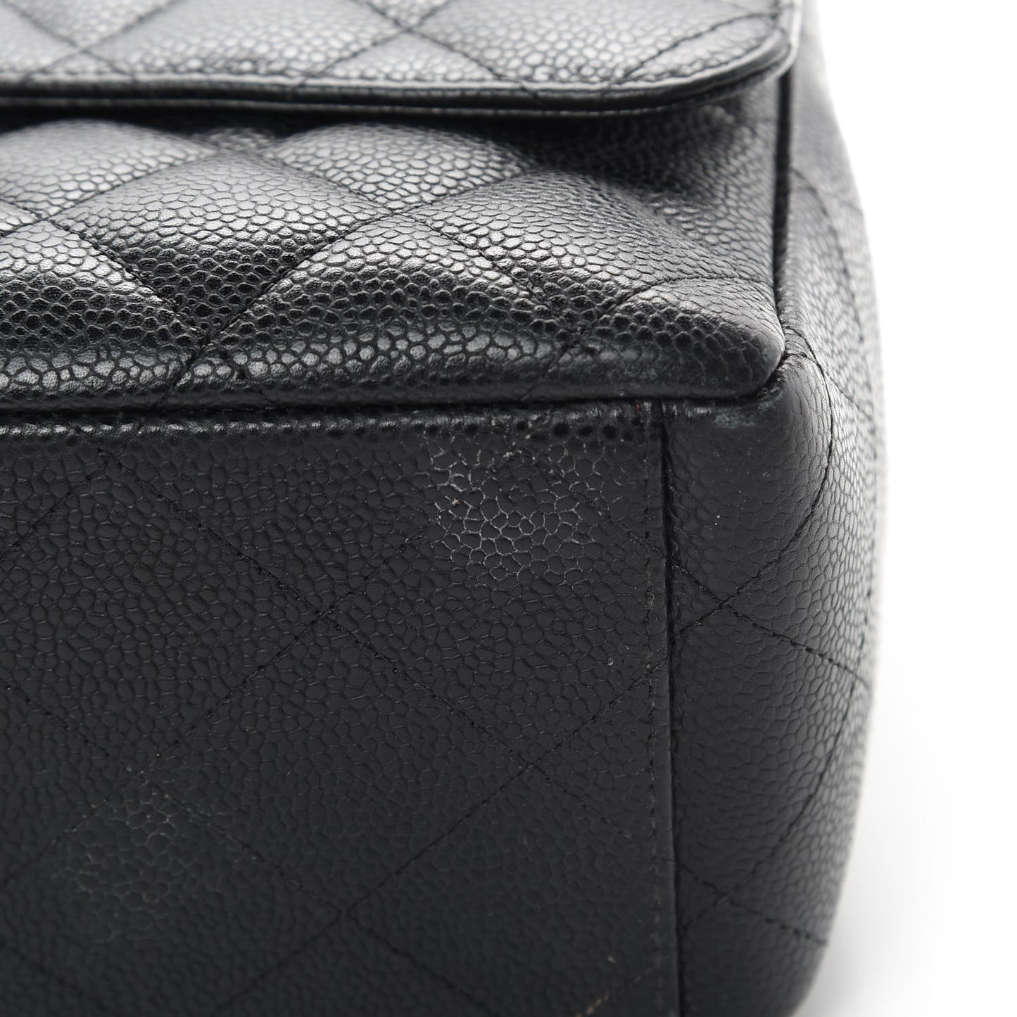 Caviar Quilted Maxi Double Flap Black