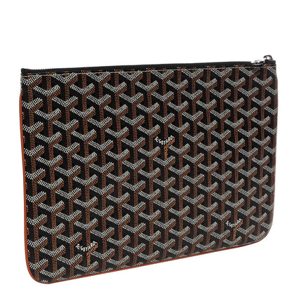 Goyard Goyardine Senat Pochette MM Black Gold 4 of 18