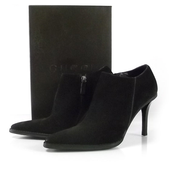 Gucci Suede Ankle Boots 8 Black 3 of 6