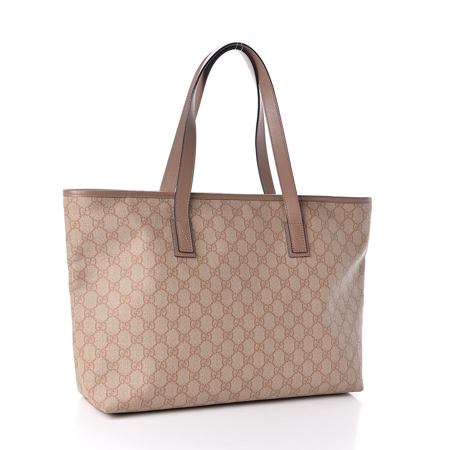 GG Supreme Monogram Medium Zippered Shopping Tote Winter Rose