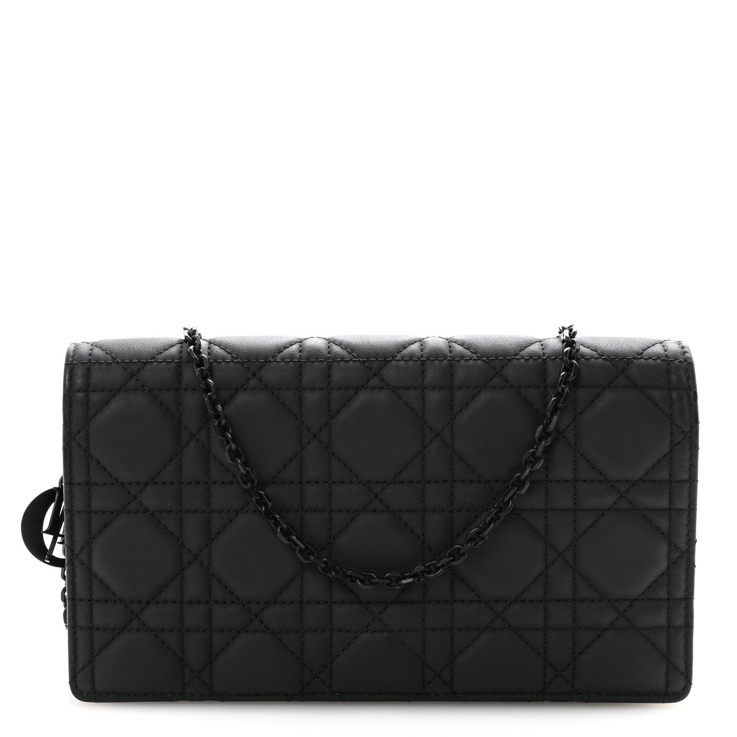 Christian Dior Ultra Matte Calfskin Cannage Lady Dior Pouch Black 1 of 10