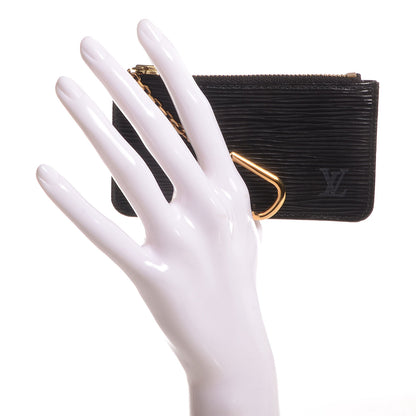 Louis Vuitton Epi Key Pouch Black 2 of 8