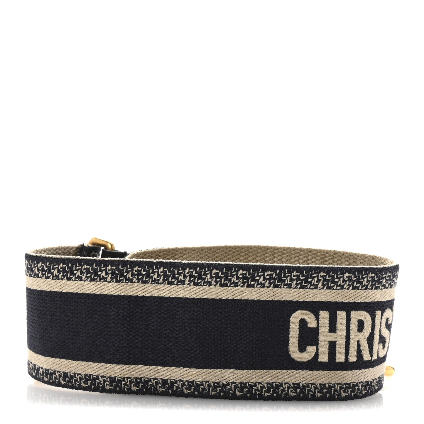 Canvas Embroidered Shoulder Strap Blue