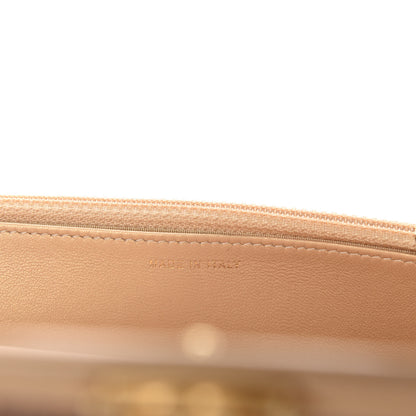 Chanel Metallic Galuchat Stingray Lambskin Boy Wallet On Chain WOC Gold 13 of 15