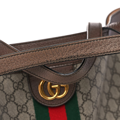 Gucci GG Supreme Monogram Web Large Ophidia Tote Brown 18 of 22