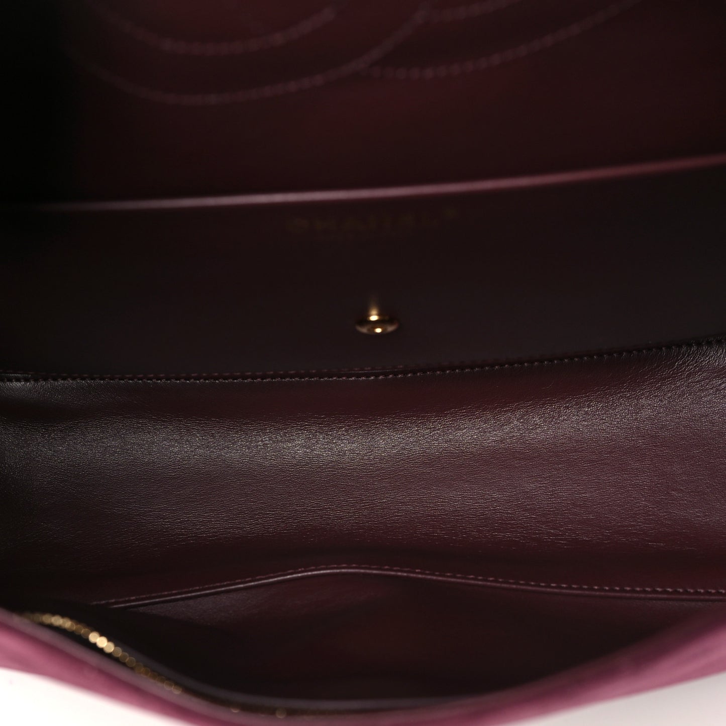 Suede Calfskin Small Souplissimo Maxi Flap Burgundy