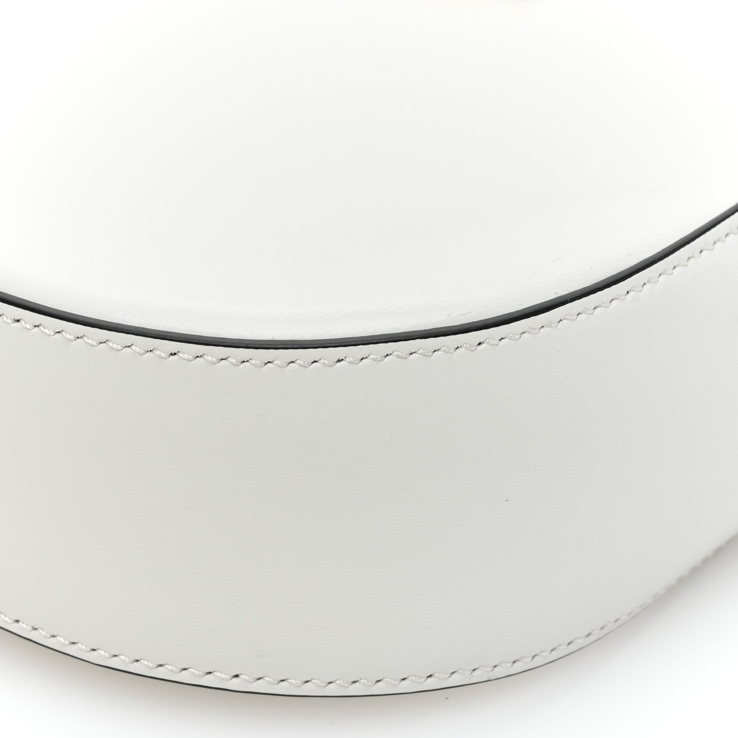 Prada Box Calfskin Shoulder Bag White Black 9 of 9