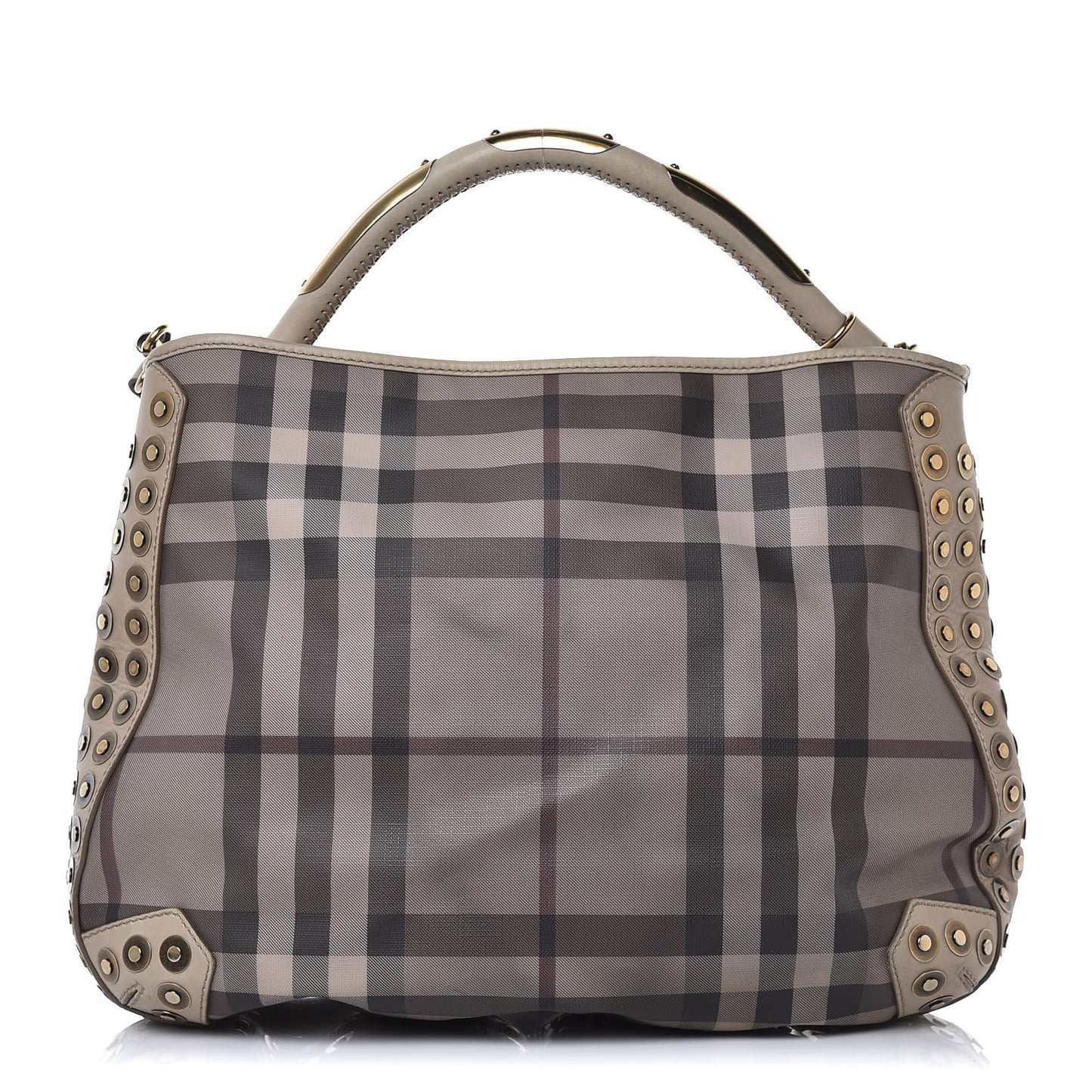 Smoked Check Studded Hobo Stone
