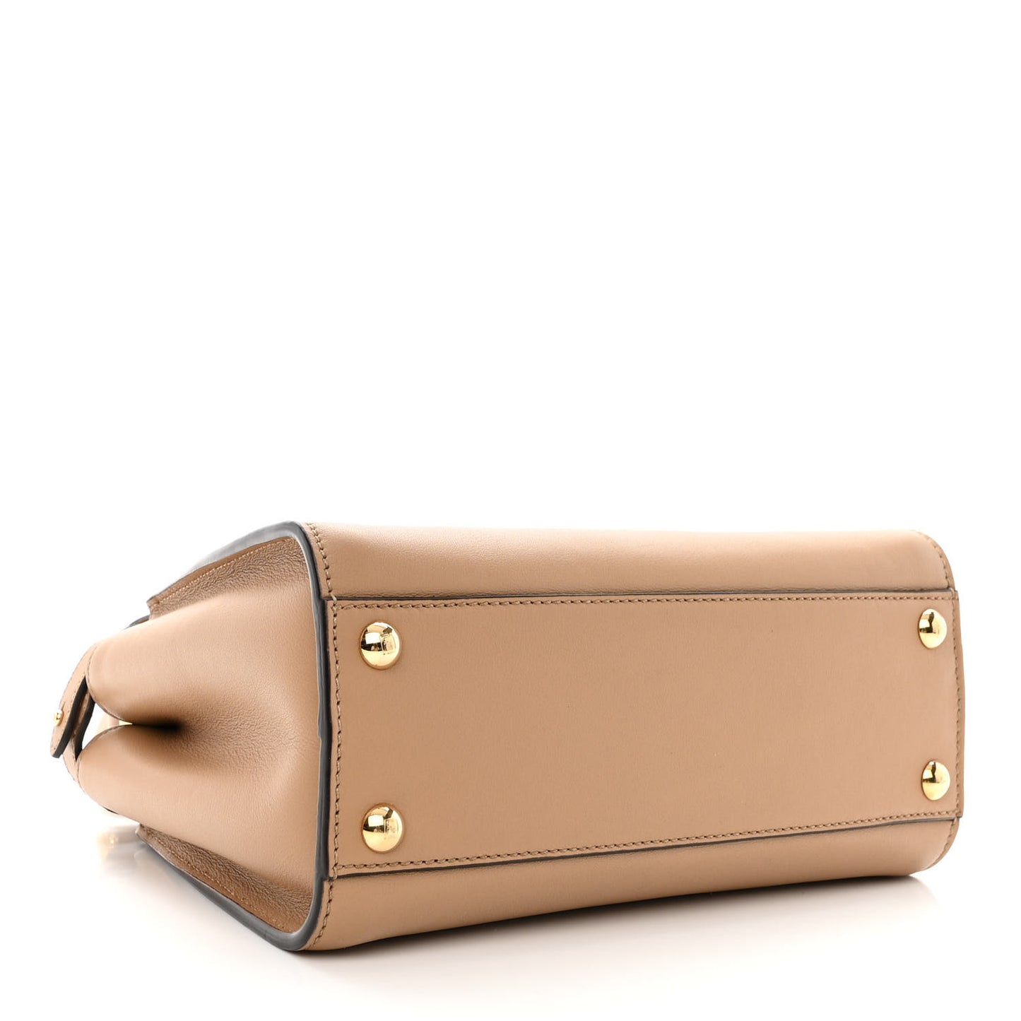Vitello Seta Nabuk Pequin Mini Peekaboo Iconic Satchel Cuoio Tobacco Moro