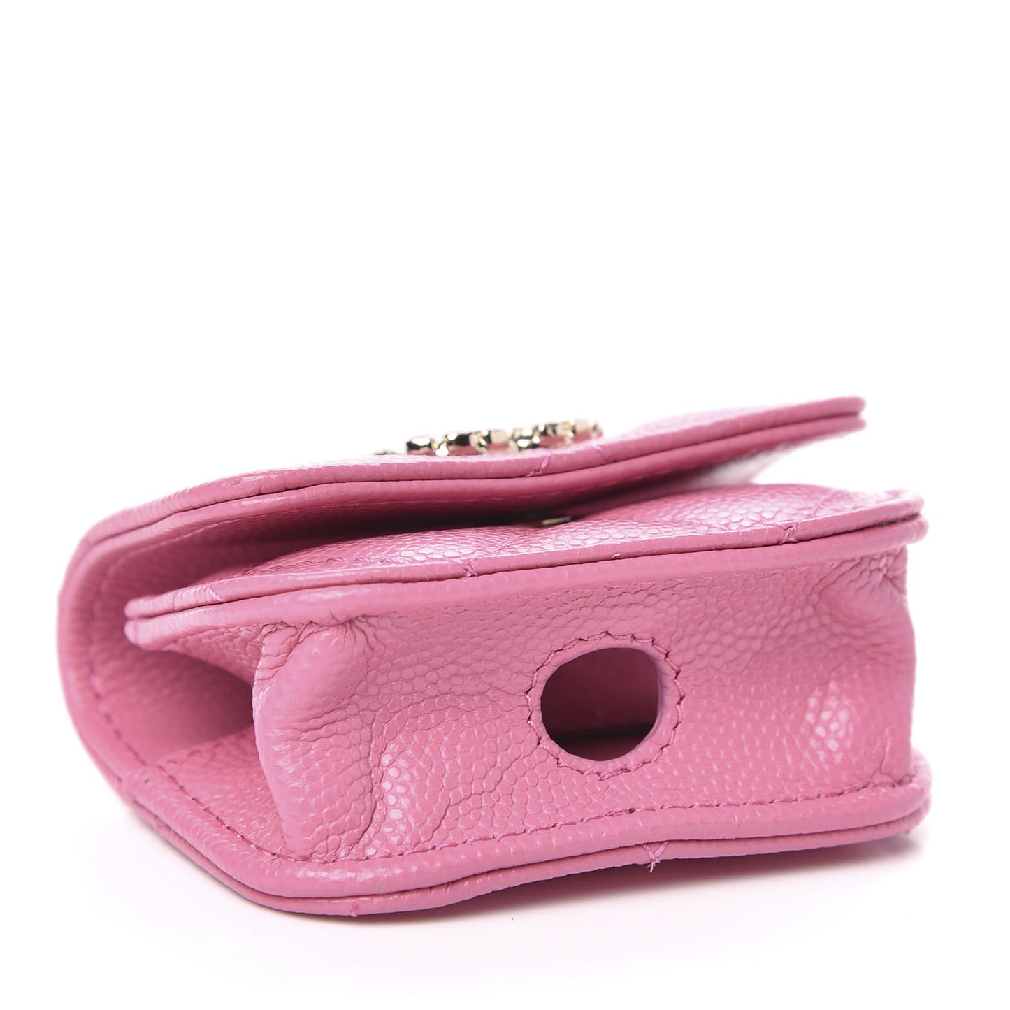 Caviar Quilted Crystal CC Airpods Pro Case Pink