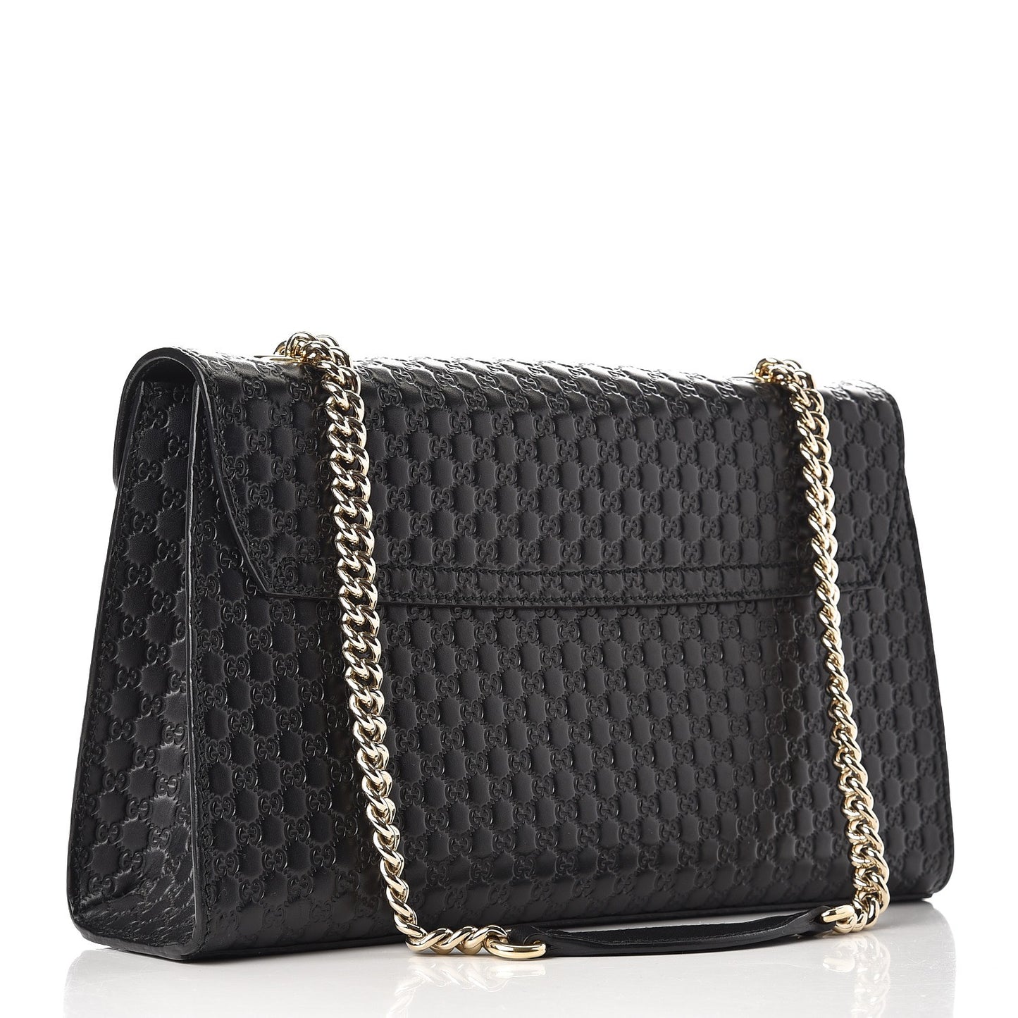 Microguccissima Medium Emily Chain Shoulder Bag Black