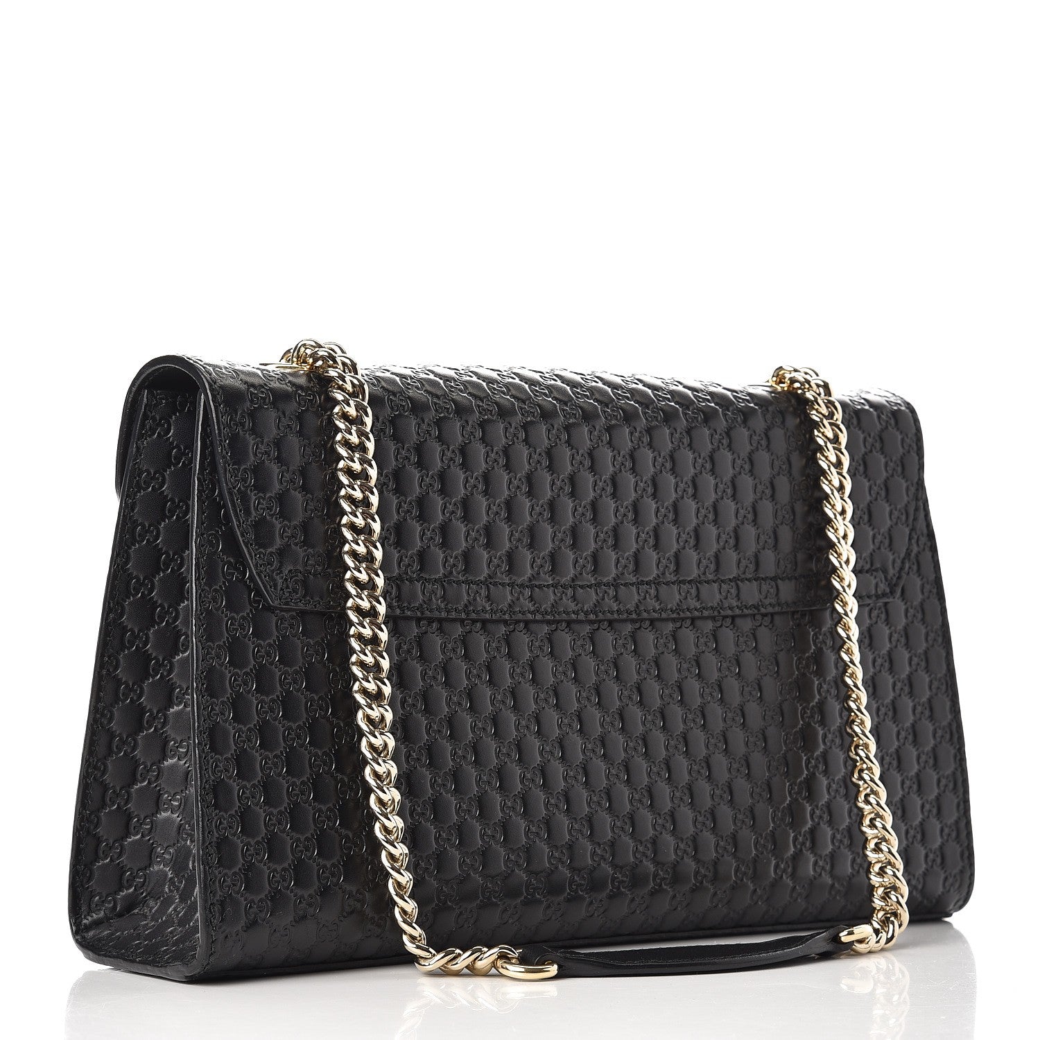Gucci Microguccissima Medium Emily Chain Shoulder Bag Black 3 of 9