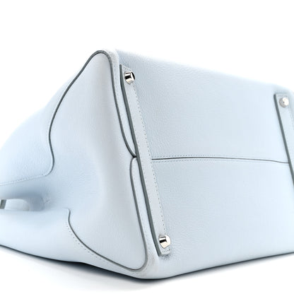 Christian Dior Supple Grained Calfskin Large Open Bar Tote Light Blue 9 of 13