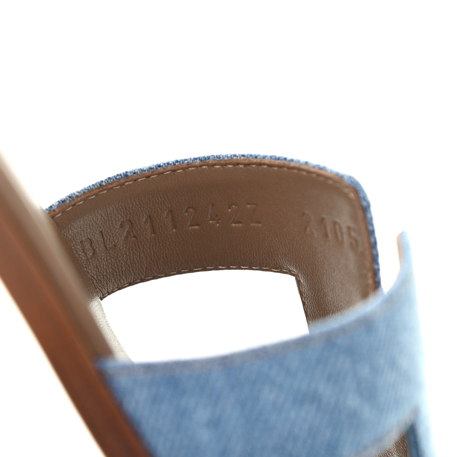 Hermes Denim Canvas Oran Sandals 35.5 Bleu Clair 7 of 7