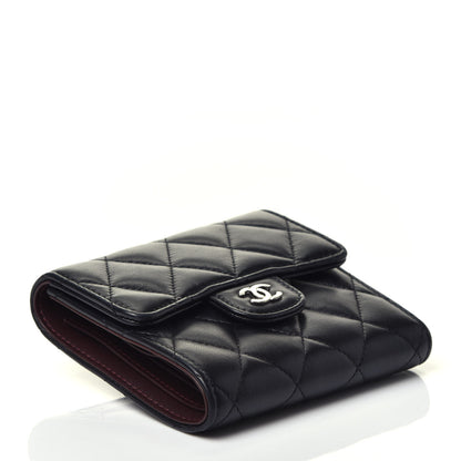 Chanel Lambskin Quilted Compact Flap Wallet Black 4 of 7