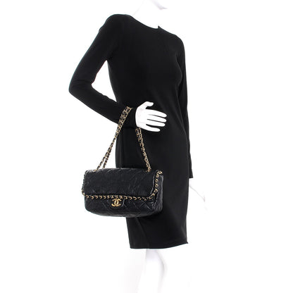Chanel Calfskin Quilted Medium Chain Me Flap Black 3 of 8