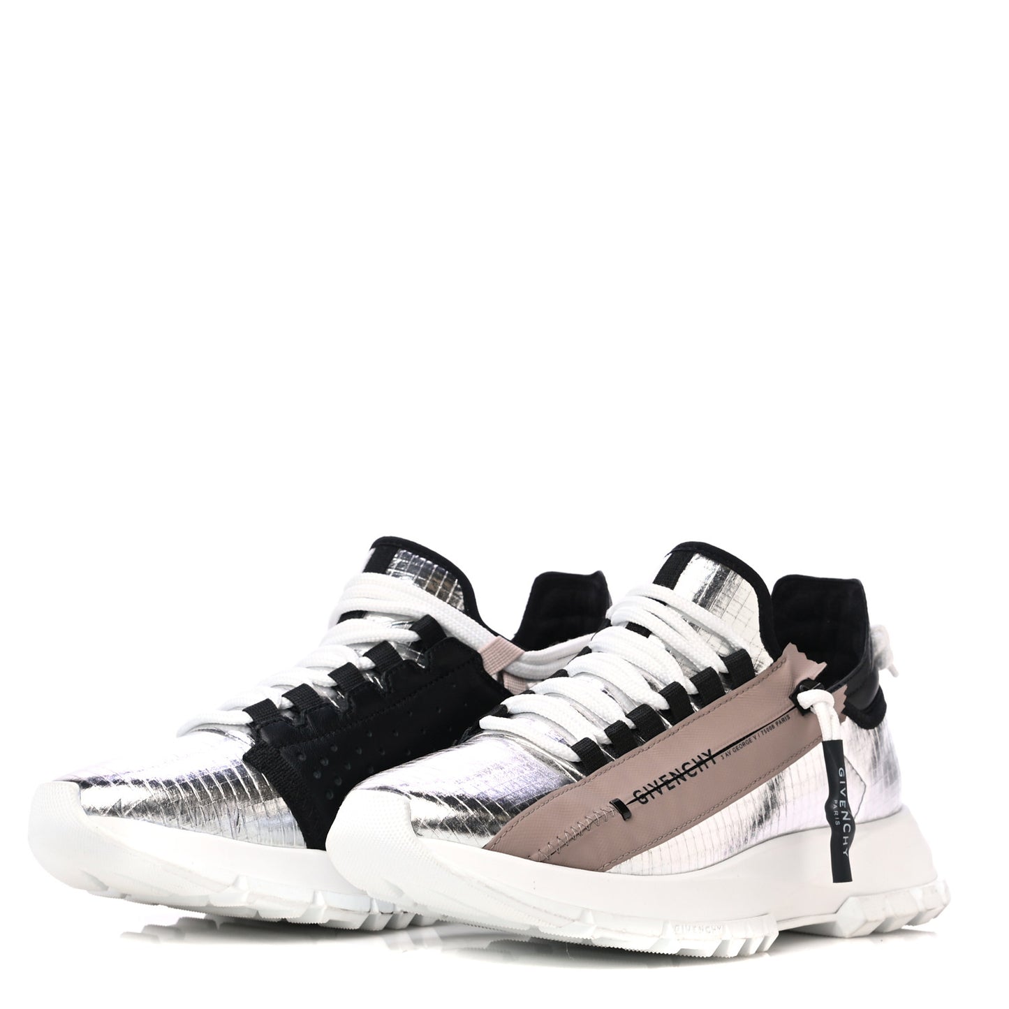 Metallic Spectre Low Runners Sneakers 37.5 Silver Black