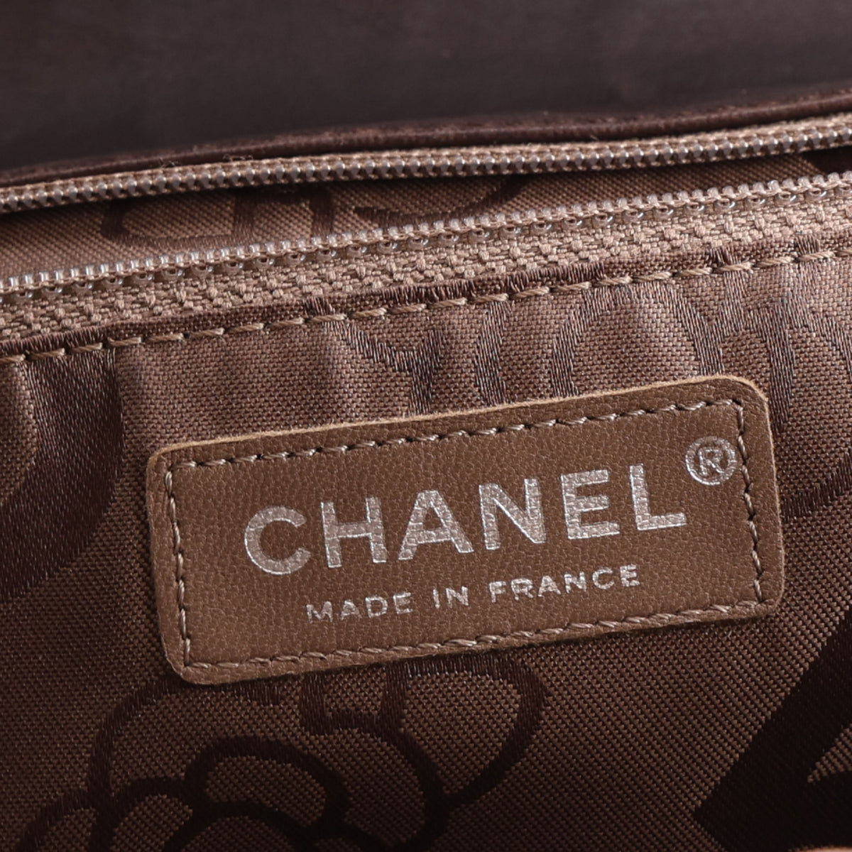 Lambskin Vertical Quilted Medium Single Flap Brown