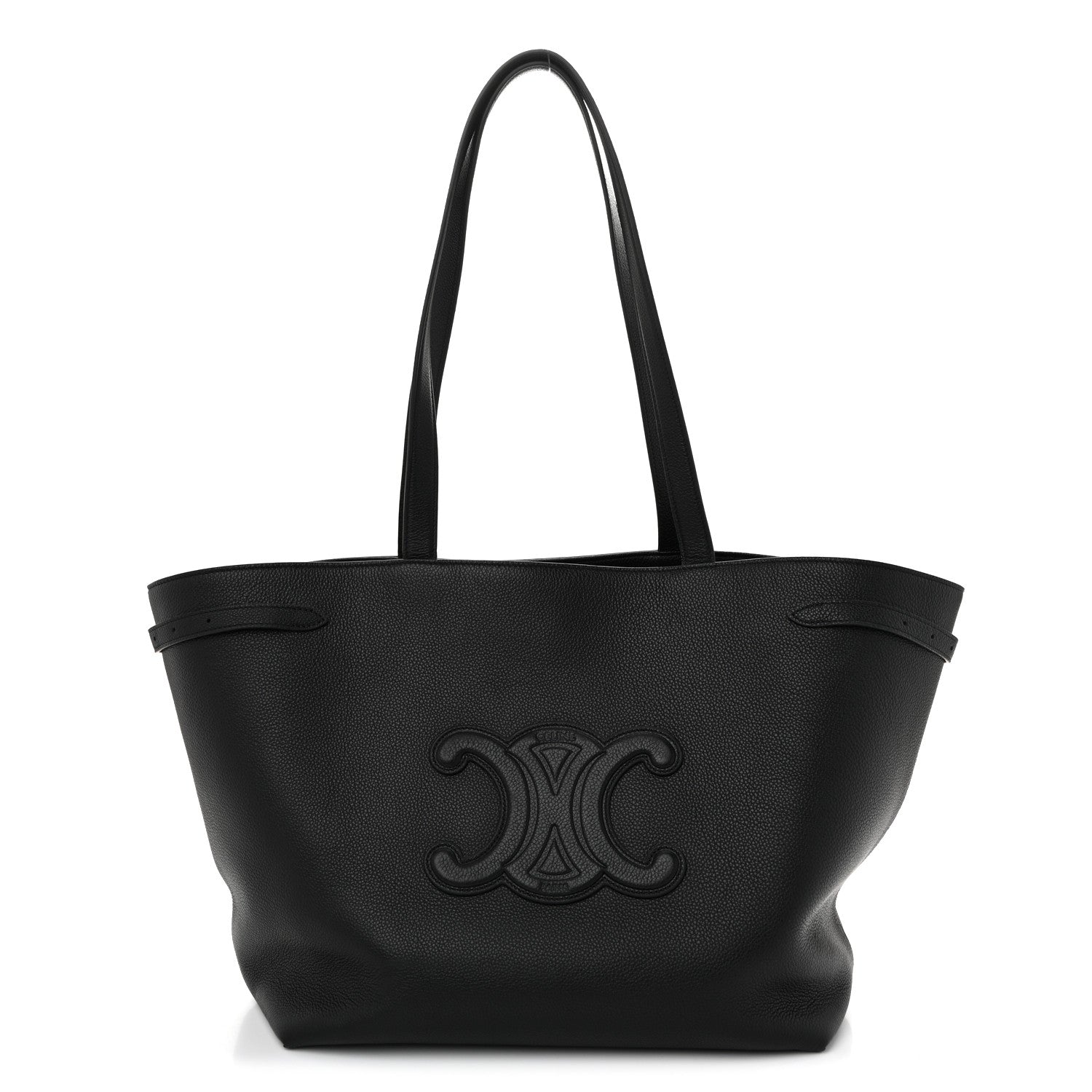 Celine Grained Calfskin Triomphe Medium Cabas Anais Black 1 of 15
