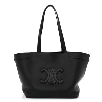 Celine Grained Calfskin Triomphe Medium Cabas Anais Black 1 of 15